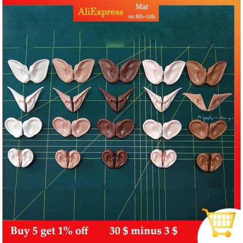 Blyth Doll Icy Toy Ears Toy White Natural Tan Dark And Super Black Skin, Only Ears No Doll