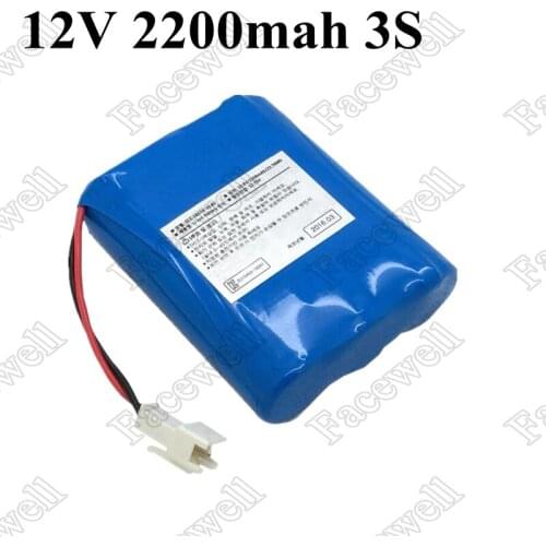 Lithium 12v 2200mah li-ion battery 3S 18650 11.1v battery pack for Massage LED searchlight torch and flashlight electric tools