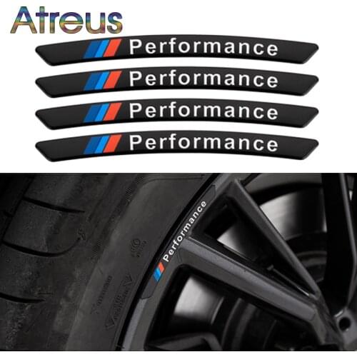 4X Performance Wheels Rims Racing Car M Stickers For BMW G30 G31 E39 E60 E61 F10 F11 F07 G15 Z4 E89 E85 G29 Z3 E36 M3 M4 M5 M6