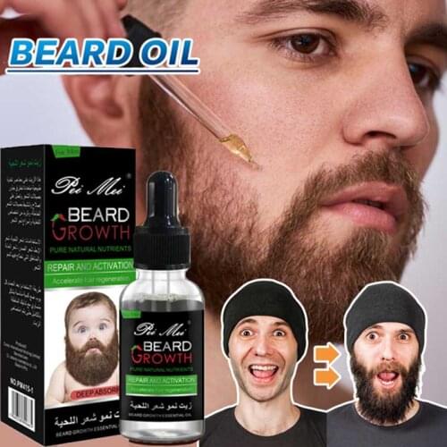 30ML Natural Men Beard Oil For Beard Axillary And Chest Hair Growth Fast Treatment Alopecia Longer Thicker Hair Tonic Serum