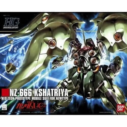 Original Gundam HG 1/144 Model NZ-666 KSHATRIYA UNICORN GUNDAM Mobile Suit Kids Toys Assemble Model Action Figures