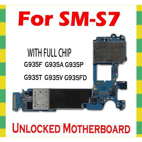 Original Unlock Mainboard For Samsung Galaxy S7 edge G935F G935P G935T G935V G935A G935FD G935W8 Motherboard Logic Mother Board
