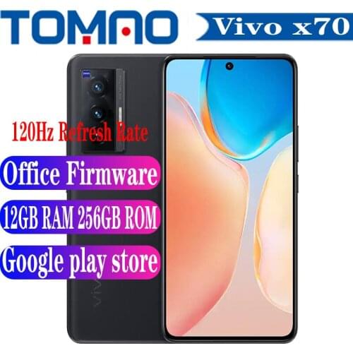 2021 Original New Vivo X70 5G Cell phone Dimensity 1200 Android 11 6.56" AMOLED 120Hz 4400mAh 44W 40.0MP Camera Mutli-language