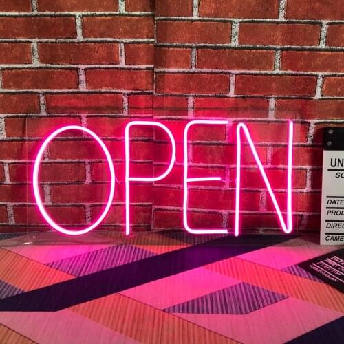 Open Custom LED Letters Neon Light Wall Decor For Bar Cafe Store Restaurant Hotel Doorway Neon Sign