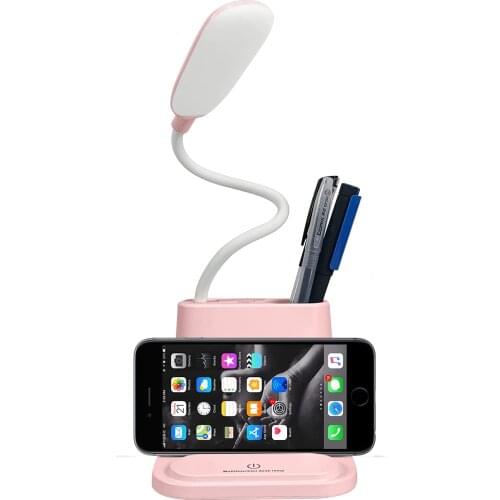 3 Color Modes Dimming Adjustment LED Table Lamp 360° Flexible Metal Hose USB Rechargeable Desk Lamp for Reading Study