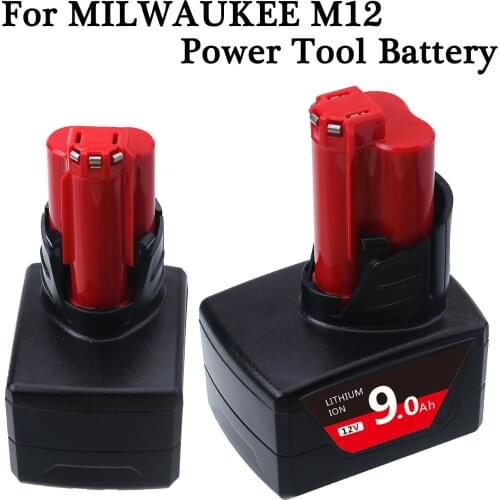 12V Lithium-ion Battery M12 Replacement for Milwaukee Batterie screwdriver Power Tool M12 XC 48-11-2440 48-11-2402 48-11-2411