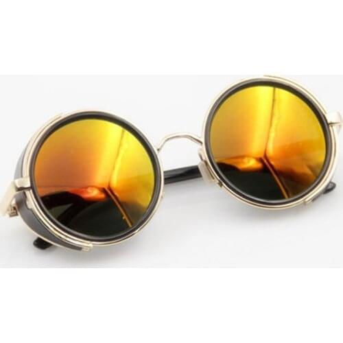 Popular Man Woman Round Sunglasses Anime Vampire Hunter Tailored Cosplay Glasses Orange Costum Accessories for Unisex