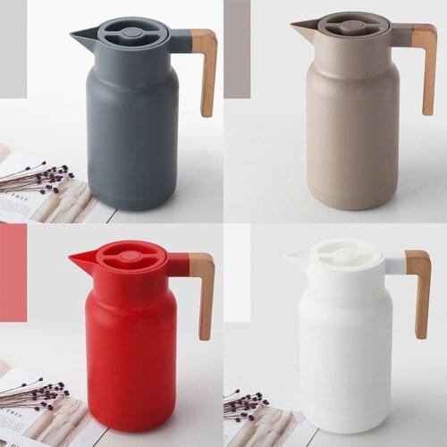 CutHousehold Hot water Glass 1L Large Pot Kettle Office Coffee Thermal Warmer Bottles Double Wall Coffee Mug thermos bottle