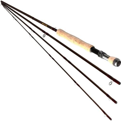 10FT # 5/6 Carbon Fly Fishing Rod Pole 4 Pieces Medium-Fast Action Light Feel 3M Length Trout River Fishing