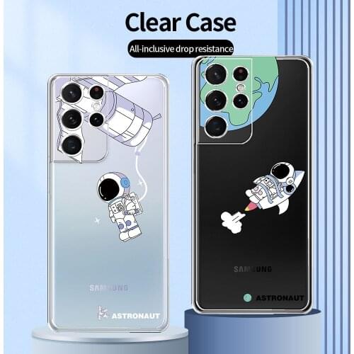 For Samsung S21 Ultra Case Soft TPU Coque on S21 Ultra Clear Phone Cover Shell 6.8 Transparent Case For Samsung Galaxy S21 Ultra
