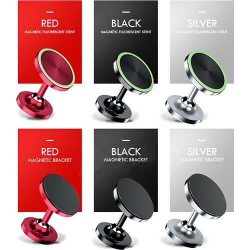 Universal Car Dashboard Mount Mobile Holder Magnet GPS Holder Luminous Phone Stand Holder Alloy Magnetic Car Phone Holder