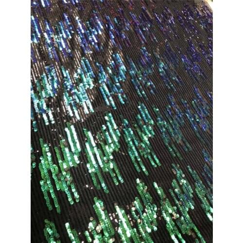 High quality sequins French net lace fabric african embroidery lace fabric for party dress YG-675