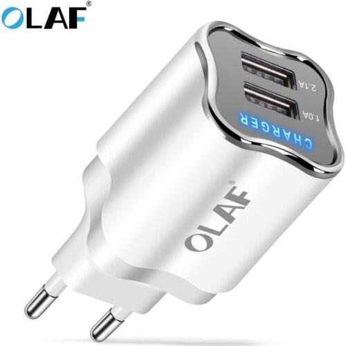 2 Port USB Charger 5V 2.1A EU/US Plug Portable Wall Adapter Mobile Phone Charging For iphone XS Samsung Huawei Xiaomi chargers