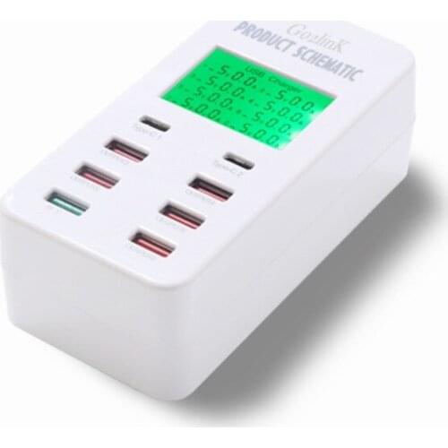 Multi Port Charger 8 USB 35W Power QC 3.0 Quick Charge Station For iPhone 7 8 8X 6 6S Plus iPad LG Samsung Nexus AC Adapter