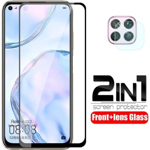2 in 1 camera lens protective Glass For huawei nova 7i tempered Glass on hauwei 7 i i7 nova7i safety screen protector cover Film