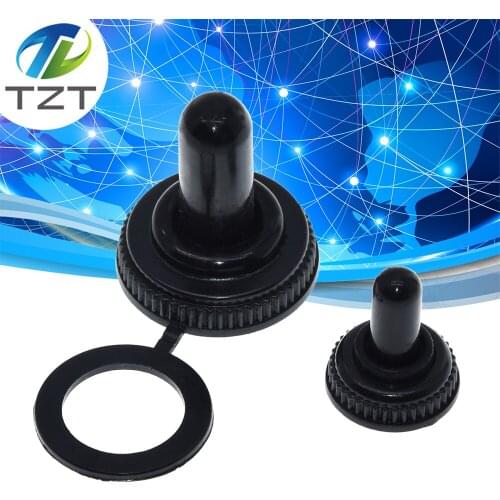 10Pcs 6mm Shaft Hole Mini MTS Toggle Switch Water Dust Proof Cap Rubber Boot Cover WPC-05 Black M12x0.75mm M6x0.75 Threaded