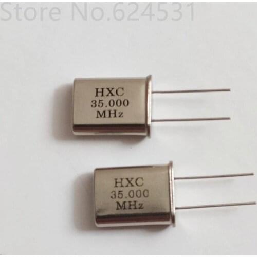 10pcs 49U quartz crystal 35M 35.000MHz HC-49U-line feet Crystal Resonator