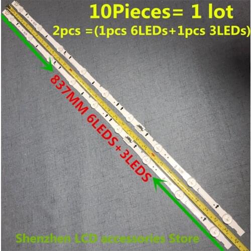20PCS LED Backlight Strip 2014SVS40 D4GE-400DCA-R1 D4GE-400DCB-R1 For SamSung 40'' TV UE40H6500 UE40H5500 UE40H6200 UE40H5100