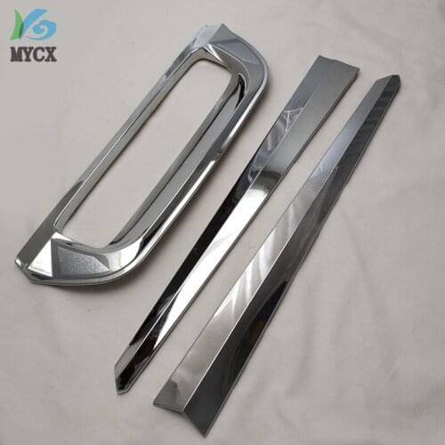 2017 Chrome Tail Gate Cover For Isuzu d-max 2016 Accessories Rear Gate Trim For Isuzu d-max Car Styling Chrome Parts 3pcs