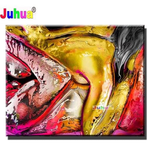 5D Diamond Embroidery"Colorful Love Kiss"Diamond Painting Full Square Round Rhinestones Painting Diamond Mosaic puzzle Art