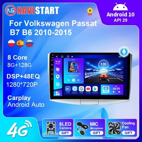 OKNAVI 10" Android 9.0 4G NET RDS Car Radio Multimedia Video Player For VW Volkswagen Passat B7 B6 2010-2015 Magotan Naviagtion
