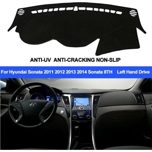 TAIJS Car Dashboard Cover For Hyundai Sonata 2011 2012 2013 2014 Sonata 8 Dash Mat Dashboard Pad Carpet Anti-UV Anti-slip