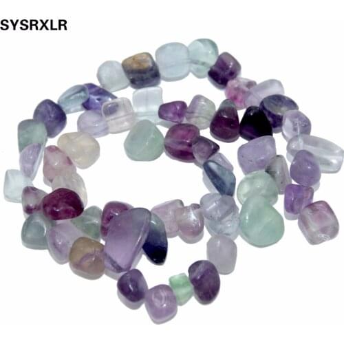 Free Shipping 5-12 MM Irregular Natural Fluorite Stone Side Hole Beads DIY Necklace Bracelet Material For Jewelry Making Strand