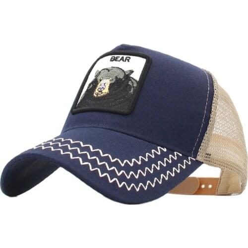 Summer Unisex Hip Hop Embroidered Animal Deer Men Baseball Caps Women Breathable Mesh Snapback Hats Mens Trucker Hats Cap