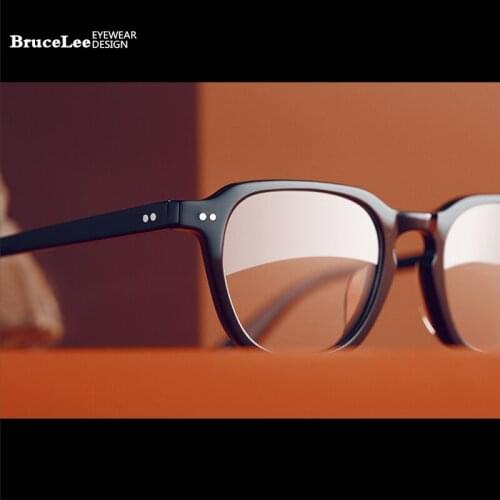 Brand Design Acetate Glasses Frame Men Square Prescription Eyeglasses Women Male Nerd Myopia Optical Clear Spectacles Eyewear