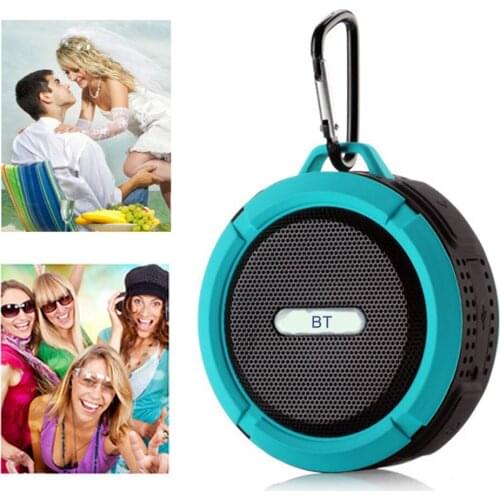 C6 Mini Wireless BT 5.0 Speaker IP65 Outdoor Waterproof Portable Sound Box Hands-free with Microphone USB Rechargeable