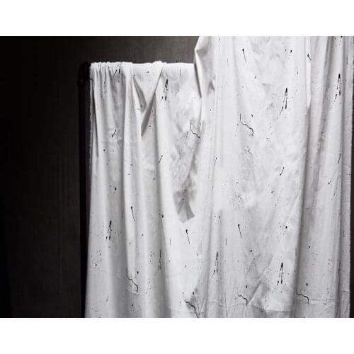 Ink-splashing fabric shirt dress cotton and linen designer clothing fabric/half rice price