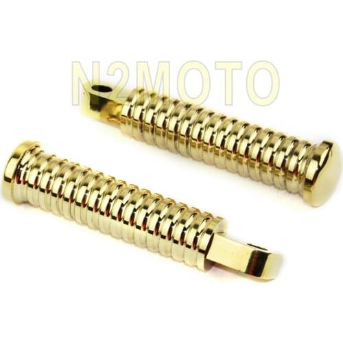 CNC Brass Rough Craft Motorcycles Footpegs Male Mount Foot Rests for Harley Sportster XL 1200R 883R 883L Custom Footrests