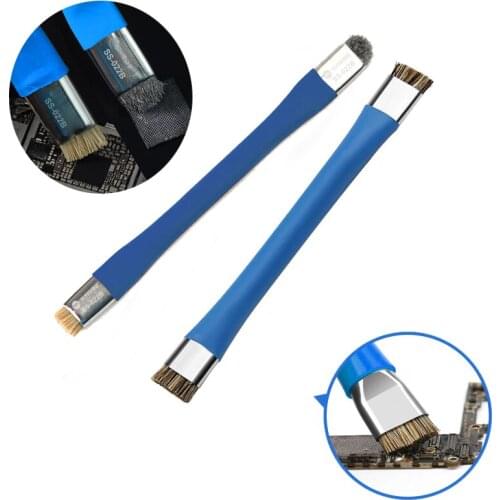 Double Head Anti-Static ESD Safe Hard Brush For Phone Motherboard Circuit Board Cleaner for Computer Keyboard Cleaning Dropship