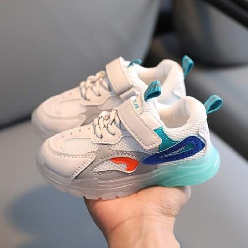 Spring Toddler Baby Girls Children Shoes Casual Breathable Kids Sneakers For Boys Mesh Soft Running Shoes Buckle Non-slip Кеды