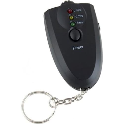 EEK-Brand 100Pcs Alcohol Meter Analyzer Portable Keychain Red Light LED Flashlight Alcohol Breath Tester Breathaly