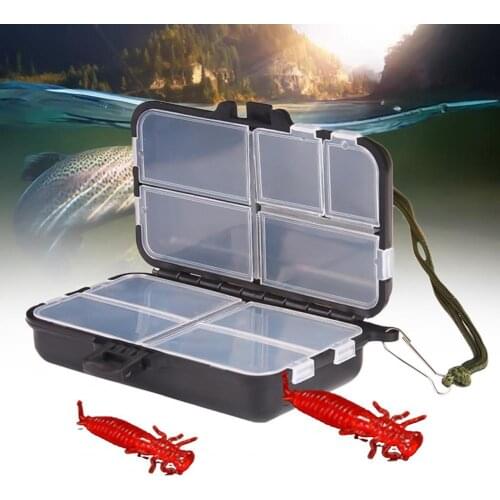Fishing Tackle Box 9 Compartments Transparent Plastic Fishing Lure Bait Hook Storage Holder Square Case Fishing Tool Accessories