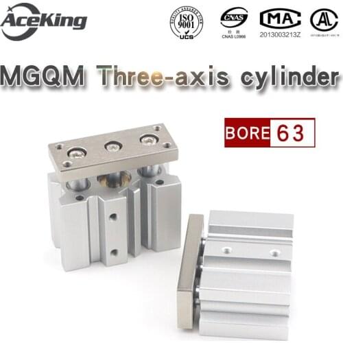 MGQM New thin cylinder with guide rod MGQL/MGQM63X25/30/40/50/75/100/125/150/200/250/300/400/500 MGQM63-25 MGQM63-30 MGQM63-50