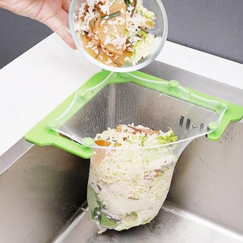 Multifunctional Triangle Drainage Rack Hanging Net Drain Basket Kitchen Sink Special Filter Leftovers Kitchen Sink Filter Bag
