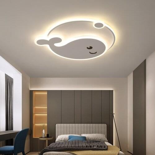Cartoon Dolphin Ceiling Lamp Childrens Room Girl Boy Star Moon Creative Simple Bedroom Princess RoomLed Ceiling Light