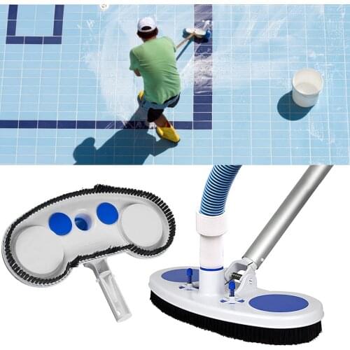 13 inch Wide Pool Spa Vacuum Head for Inground Swimming Pool Brush Cleaning Tools Spa Wall Floor Scrubber Cleaner Widely Use