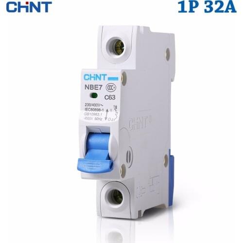 NEW 1P 32A 230/400V 50HZ/60HZ Mini Circuit Breaker MCB C32 C-type 18mm Overload And Short Circuit Protection MCB Household