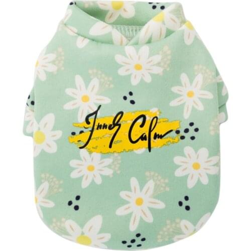 Pet Dog Sweater Clothes antumn winter Jacket Clothes Vest Pet Coat Clothing Floral T-Shirt For Small Dog Chihuahua teddy yorkies