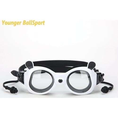 3~12 Years Old Children Swimming Goggles Kids Baby Cartoon Panda Waterproof and Anti-fog High-end Swimming Goggles with Earplugs