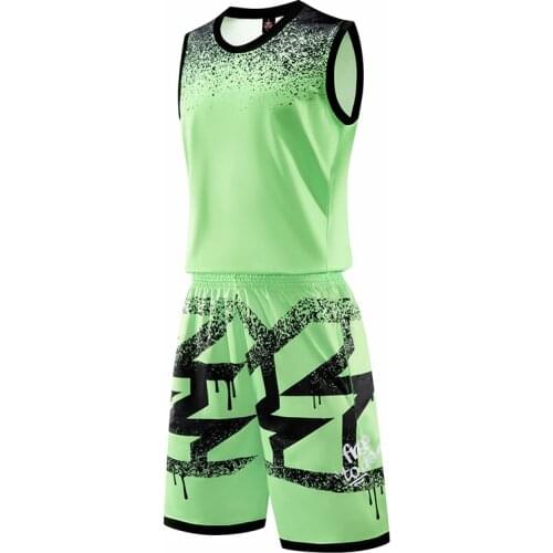 Plus Size Basketball Jersey Suits 2021 Men Blank Women Team Sports Shorts Set Clothes Pockets Adult Running Shirt Uniform Custom
