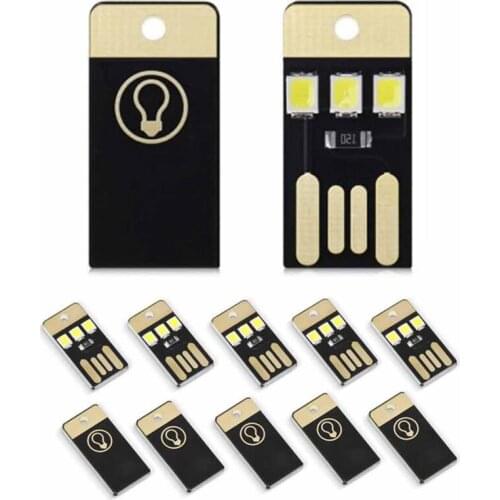 Camping Night Hiking Tent Lamp Light Outdoor Portable Energy Saving Flashlight Mini Ultra-thin Mobile USB LED Keychain Night