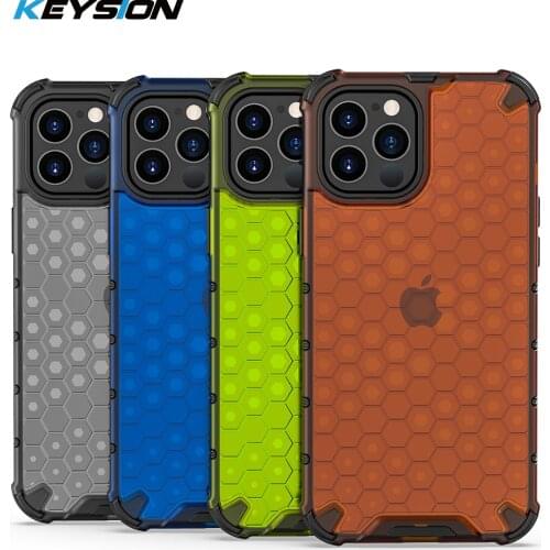KEYSION Shockproof Case for iPhone 12 Mini 12 Pro 11 Pro Max 6s Plus Honeycomb Phone Cover for Apple iPhoneSE 2020 7 8 XR XS Max