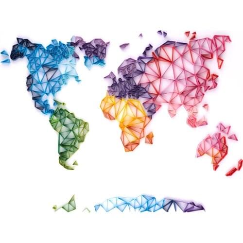 UNIQUILLING World Map Quilling Paper Paintings Home Wall Art Decor DIY Quilling Paper Crafts Gifts DIY Quilling Paper Tools Kits