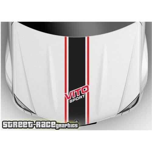 For Mercedes Vito bonnet hood racing stripes graphics stickers vinyl