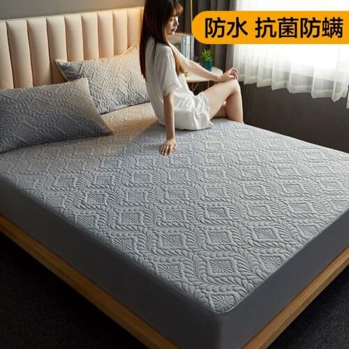 Waterproof to Prevent Leakage of Urine Fitted Sheet One-Piece Bedspread Breathable Non-Slip Washable Cotton Padded bed cover