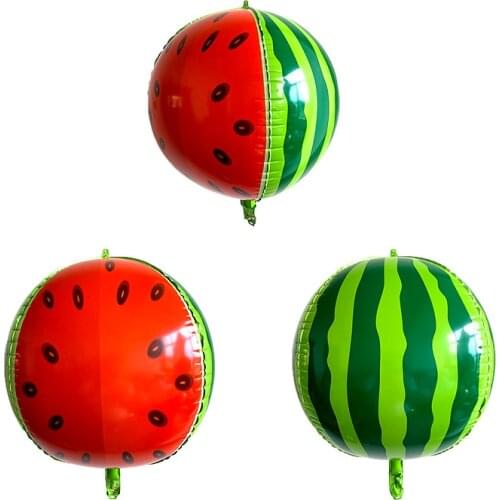 1pc 22" 4D Watermelon foil balloons globos FIESTA wedding big balloon birthday party decorations kids oh baby party balloons